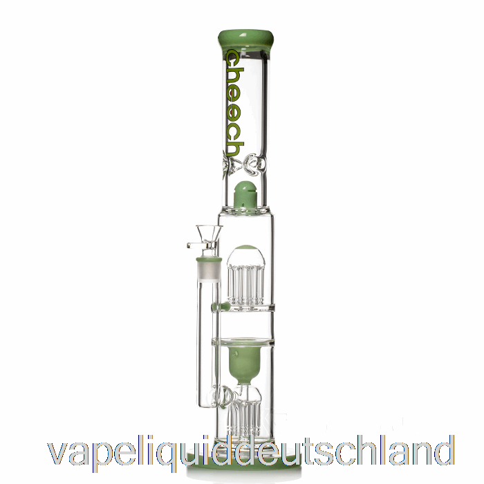 Cheech Glass Double Tree Big Rig Bong Green Vape Liquid